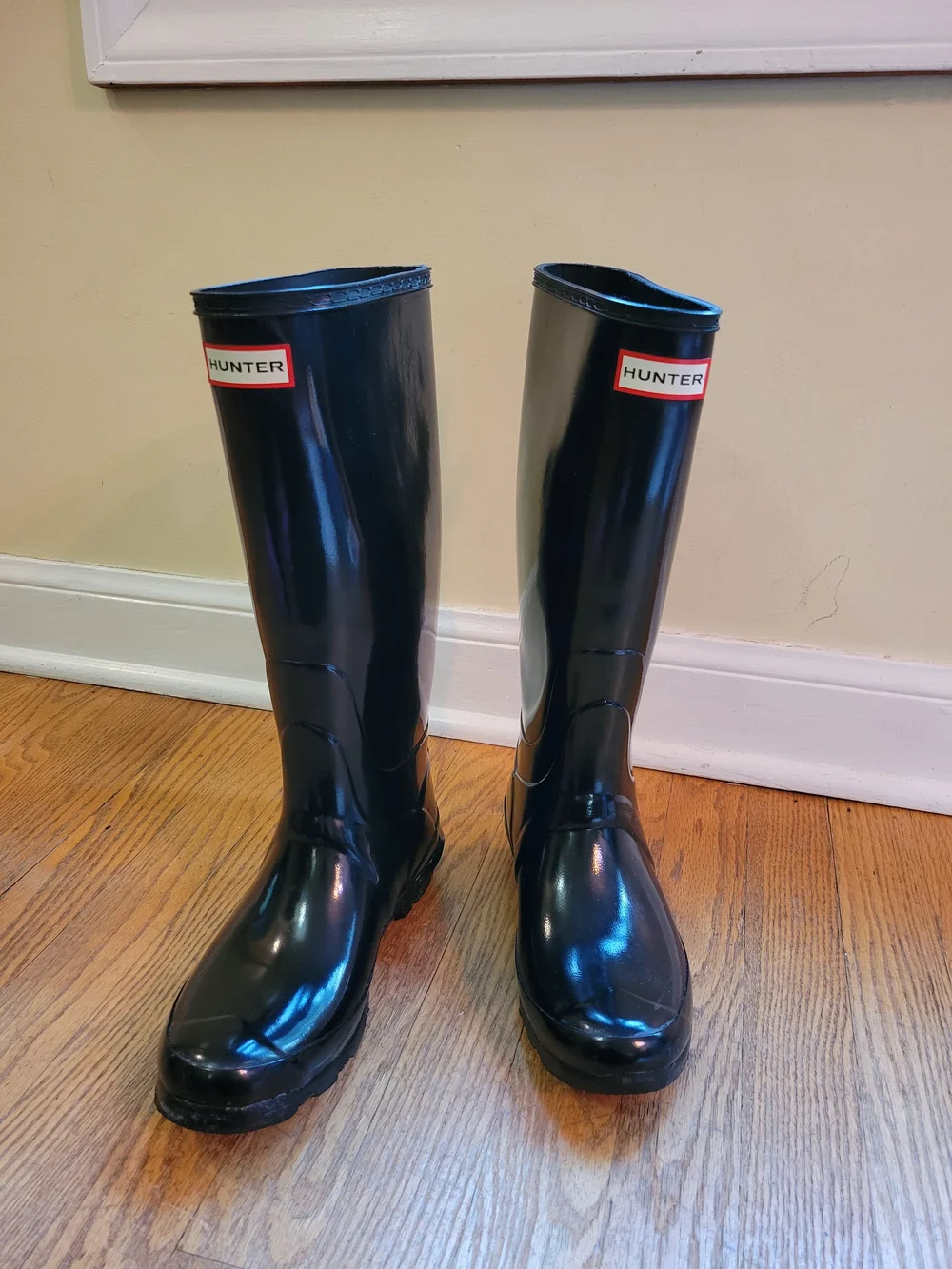 Hunter Gloss Black Tall Rain Boots